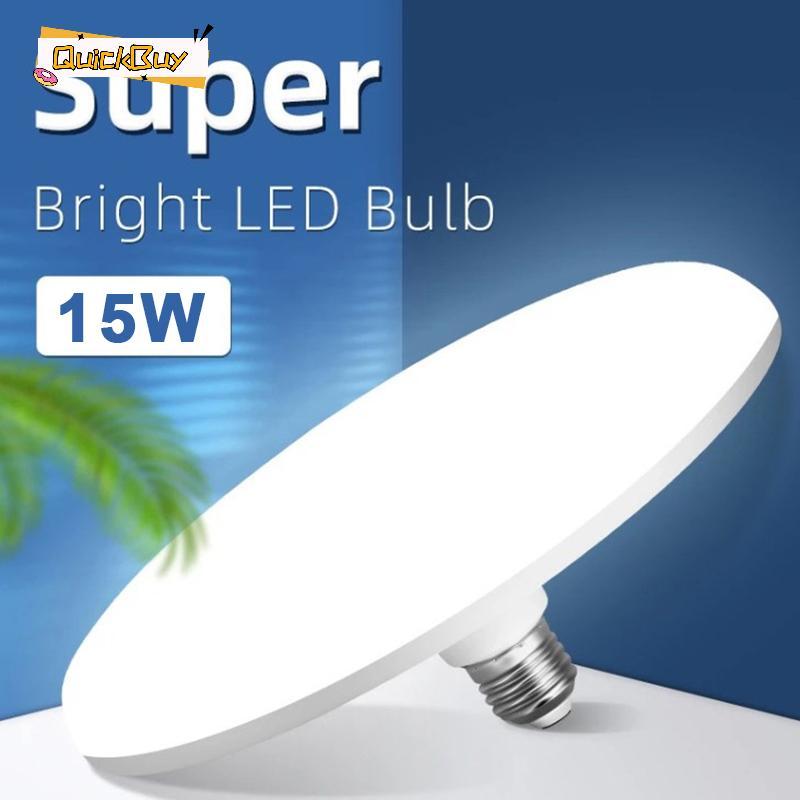 QuickBuy>หลอดไฟLED 220V E27 โคมไฟLed Super Bright 15W UFO Ledsไฟในร่มเย็นสีขาวโคมไฟตั้งโต๊ะไฟโรงรถ