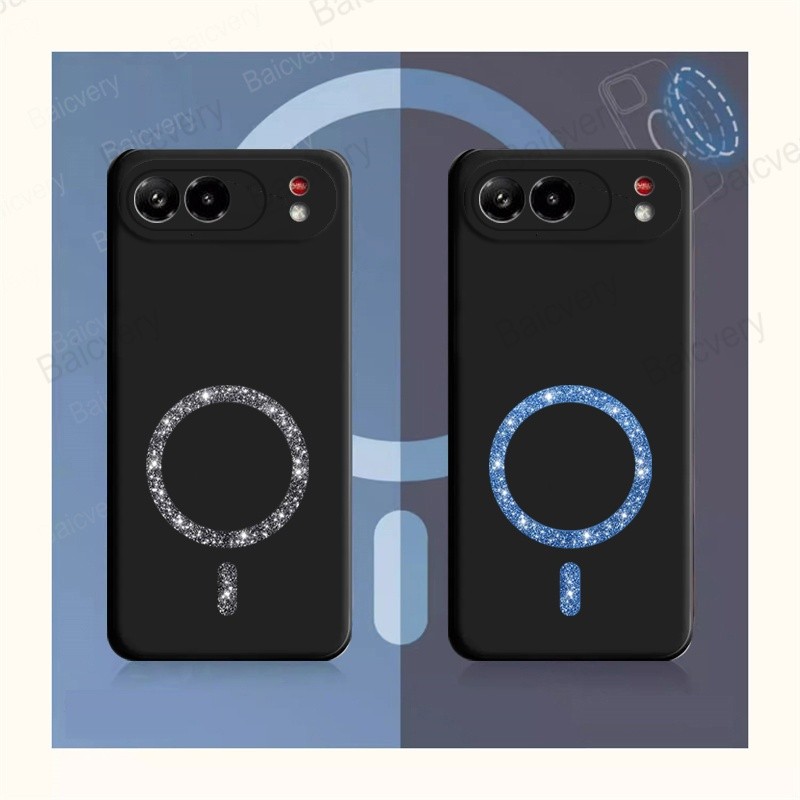 ปลอกสีดํานุ่มกลับสําหรับ ZTE Nubia AIR Pro พร้อมสติกเกอร์แม่เหล็กสําหรับ NUBIA AIR 5G ฝาครอบ