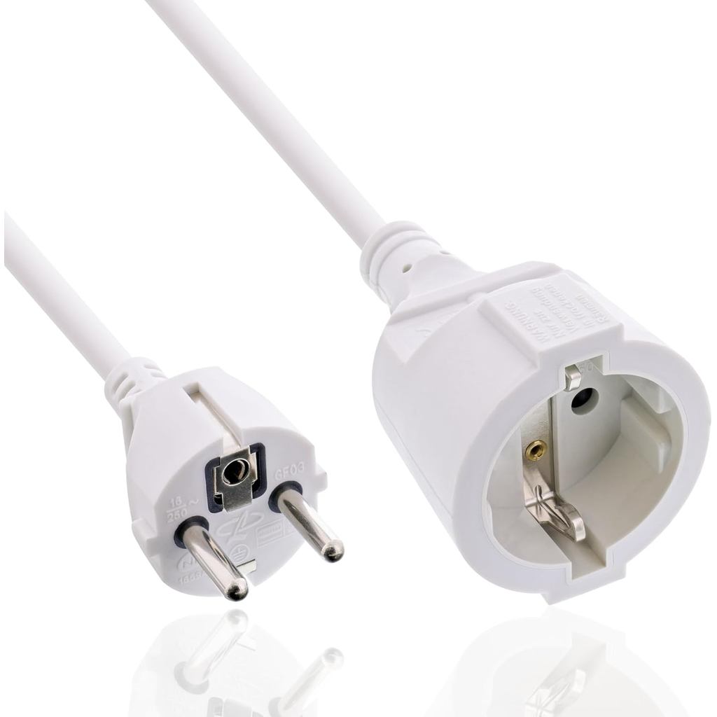 Inline CEE 7/7 สายเคเบิลป้องกัน Contact สําหรับการใช้งานในร่ม ได้รับการรับรอง GS พร้อมการป้องกันเด็ก