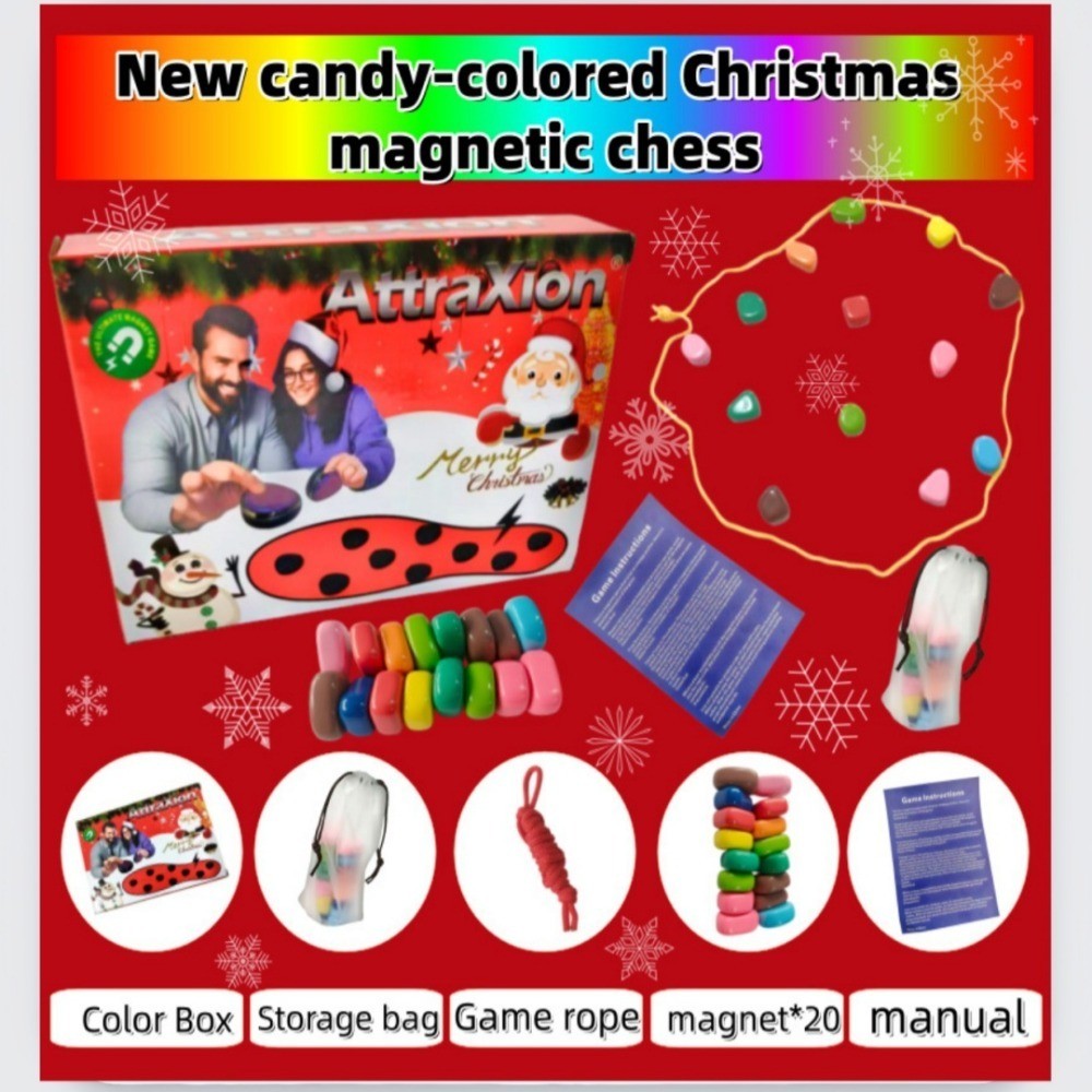 Magnet Macaron Puzzle Chess Effect Chess เกมกระดานลําลองสําหรับเด็กการคิดเชิงตรรกะแม่เหล็ก battle Ch