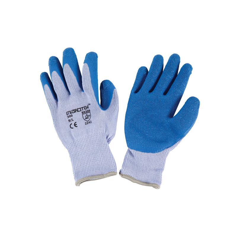 MICROTEX ถุงมือถัก L 300 สีฟ้า