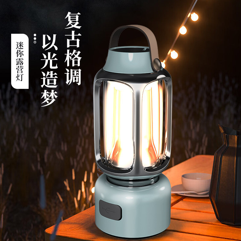 แบบพกพา Mini Camping Light Retro Camping Light กันน้ํากลางแจ้ง Camping Light เต็นท์ led บรรยากาศแสงข