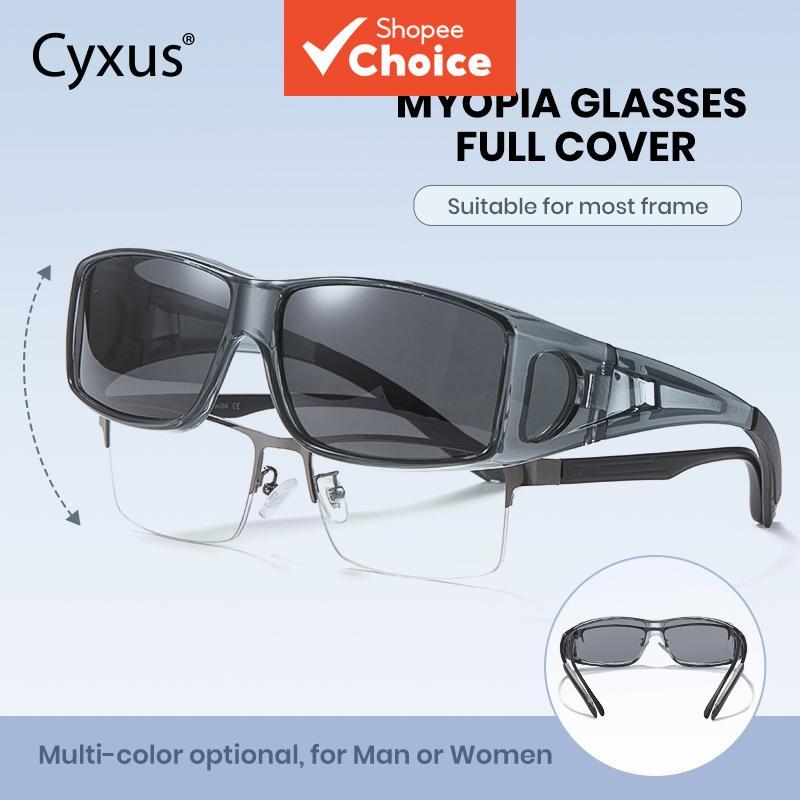 Cyxus แว่นตากันแดดโพลาไรซ์ Over แว่นตากีฬาขับรถสําหรับผู้ชายผู้หญิง