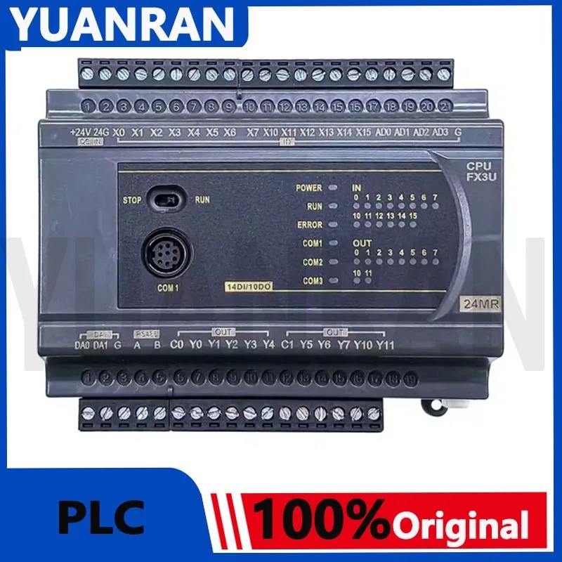 Xueqing FX3U 14/20/24/32/40/60 MR/MT 0-10V อินพุตอนาล็อก RS485 MODBUS รีเลย์ทรานซิสเตอร์เอาต์พุต-***