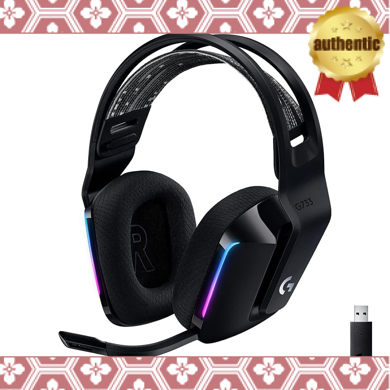 Logicool G733 LIGHTSPEED Wireless Gaming Headset with 7.1 Surround Sound, 58 Hours of Battery Life, 