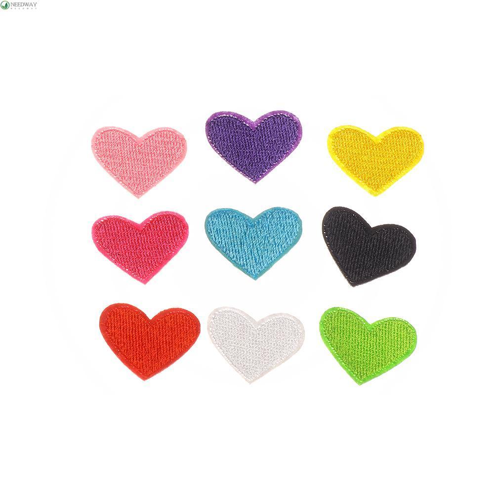 NEEDWAY Appliques เย็บ On Love Heart Iron บนเสื้อผ้าสติกเกอร์
