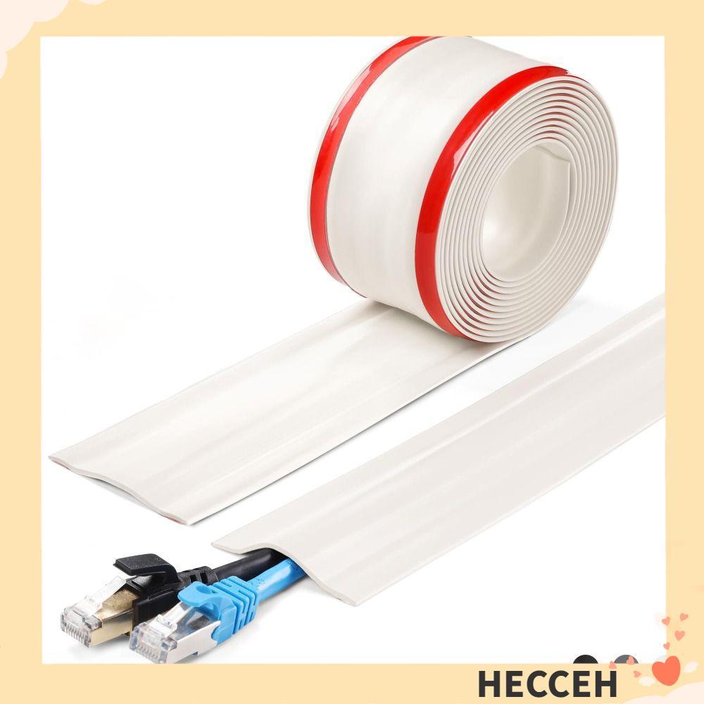 ฝาครอบสายเคเบิลพื้น HECCEH, PVC Self กาวผนังลวดคอนซีลเลอร์, Professional Universal ไม่มีเจาะ Soft Ca