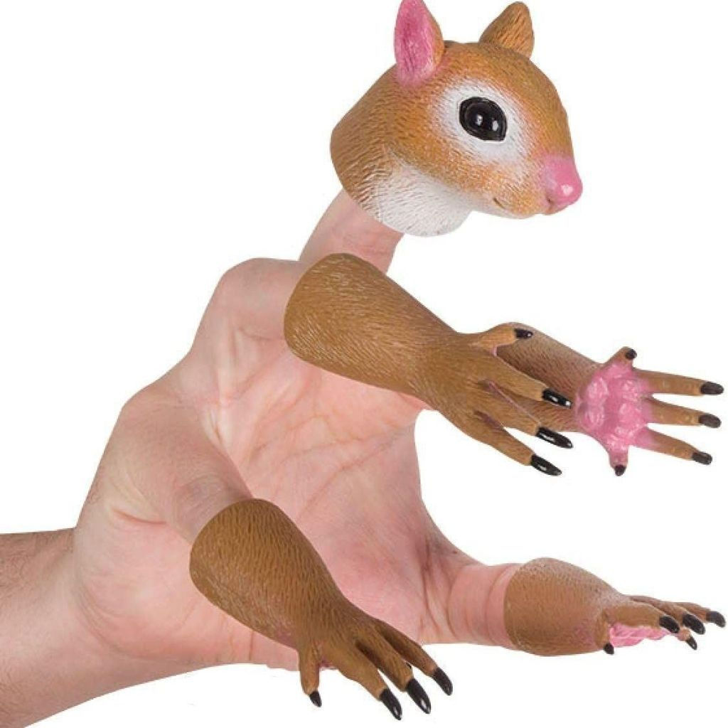 Brand new prank keyboard finger puppet gadget, funny soothing squirrel hand toy12y Toy finger puppet