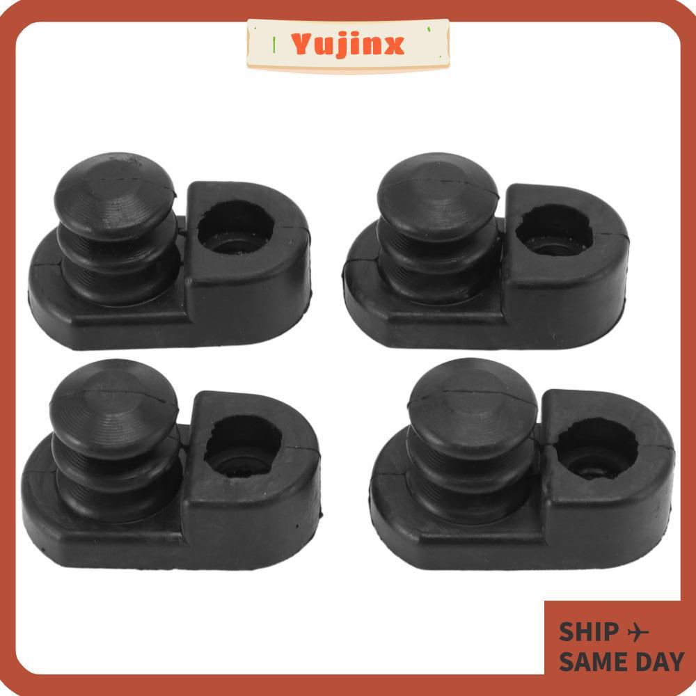 YUJINX 4 ชิ้นประตู Jamb Stopper Cap, ฝาครอบสวิตช์ประตู ABS สีดํา, 253685L300 ฝาครอบประตูรถสําหรับ Pa
