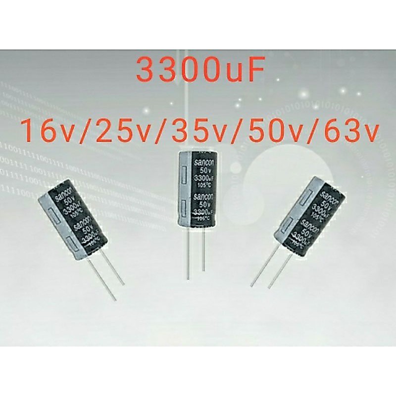 3300uF (16v/25v/35v/50v/63v)ตัวเก็บประจุไฟฟ้า