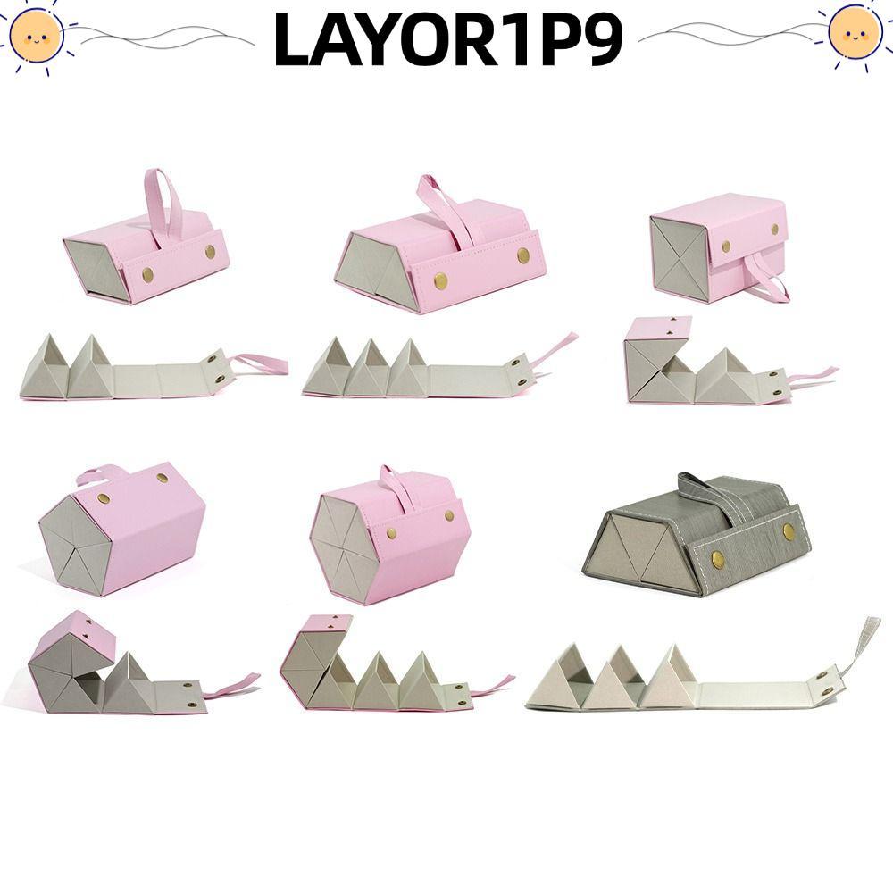 LAYOR1P9 แว่นตา, 2/3/4/5/6 ช่องขนาดกะทัดรัดออกแบบกล่องเก็บ,แบบพกพาภายใน Padding Multi-slot ซิปปิดผู้