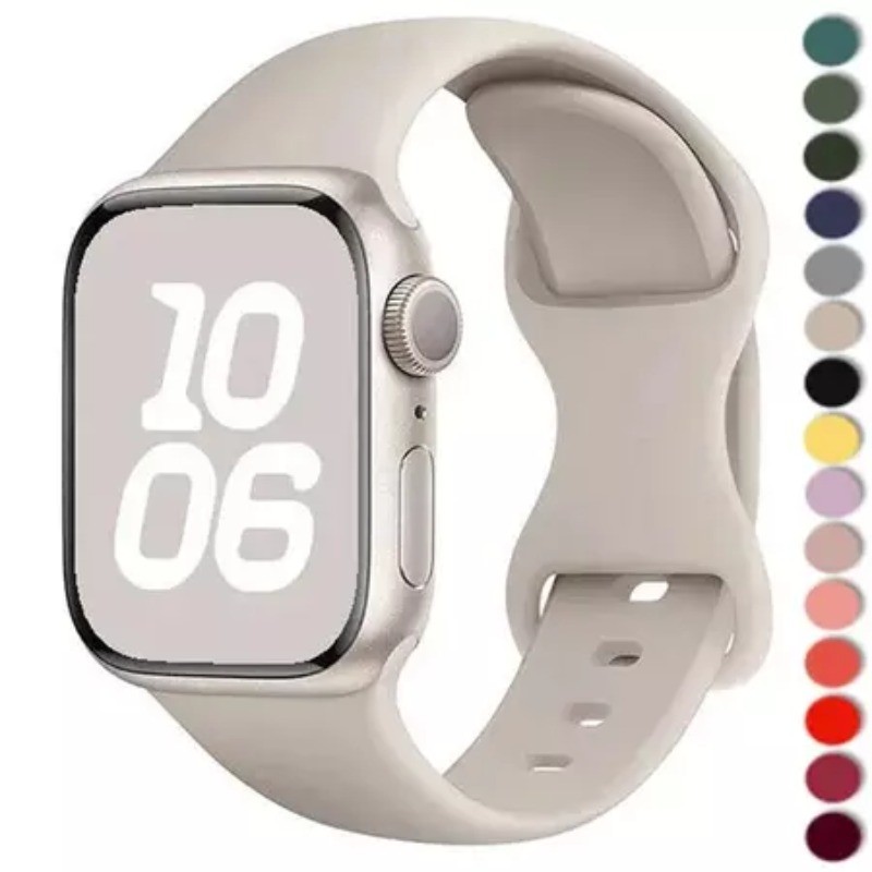สายรัดซิลิโคนอ่อนนุ่มสําหรับ Apple Watch Series 11/10/9/8/7/6/5/4/3/SE2/SE, รองรับ iWatch 38-49 มม., กันน้ํา, ขนาด 46/42/45/44/41/40 มม.