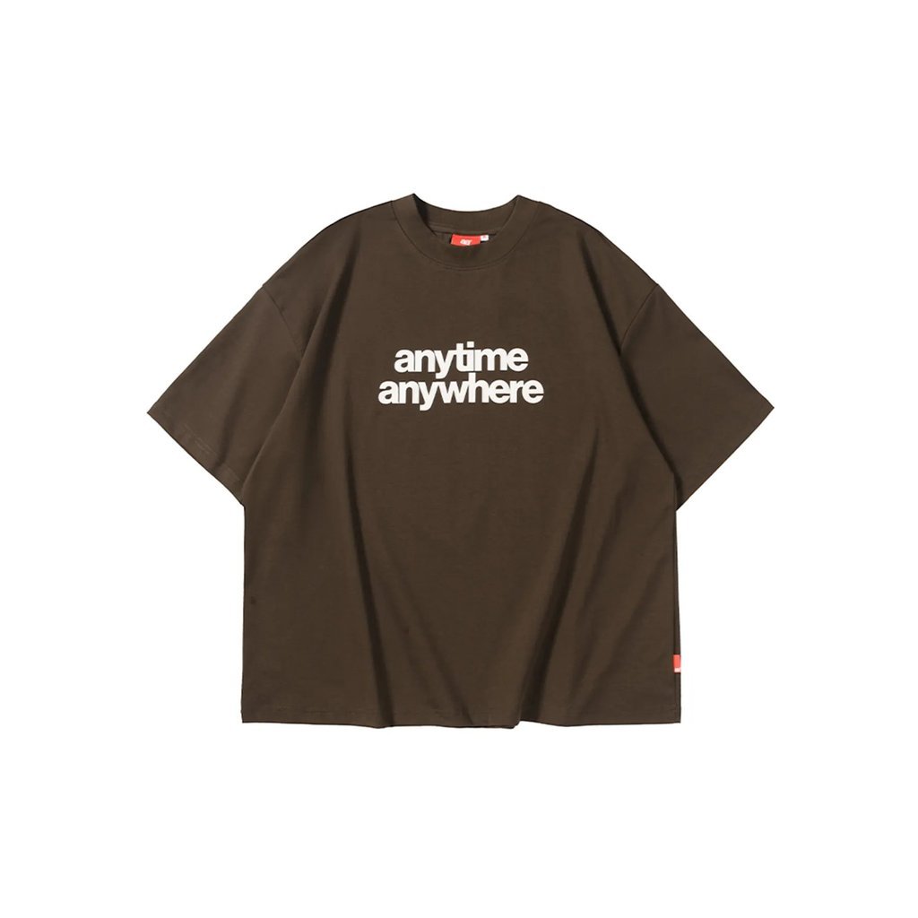 เสื้อยืด AA ANYTIME ANYWHERE (สีน้ําตาล)