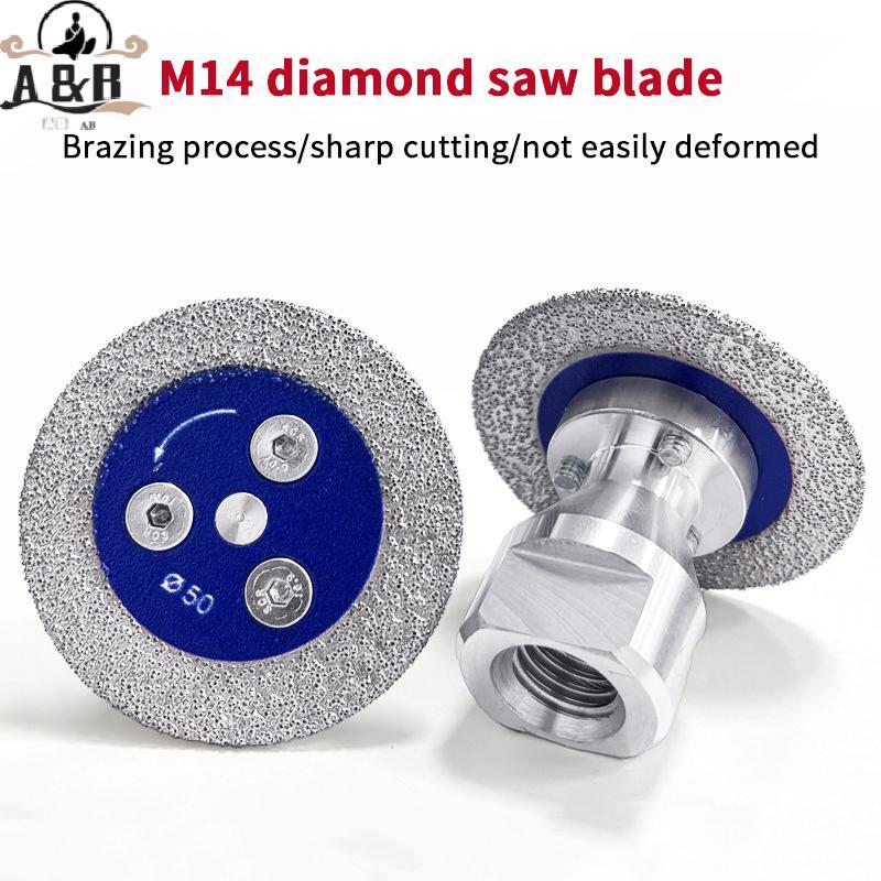 [A&B] M14 เลื่อยเพชร de ที่ถอดออกได้หน้าแปลน Turbo ตัดแผ่นสําหรับหินแกรนิตหินอ่อนเซรามิคคอนกรีตตัดบด