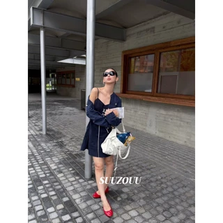 ❤ 🧵 🇰🇷 SU501 Crop Jacket เสกฟินิชลุคให้สวยเท่ สง่า และแพงระดับตัวแม่ด้วย แจ็กเก็ตยีน แฟชั่นเกาหลี TAG MM Fish 🧡