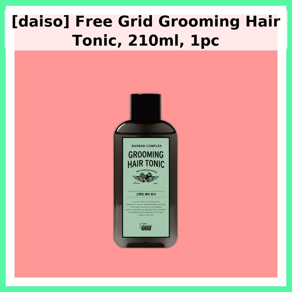 [daiso] Free Grid Grooming Hair Tonic, 210ml, 1pc / Korean Hair Tonic / Volume & Texture / ของแท้ 10