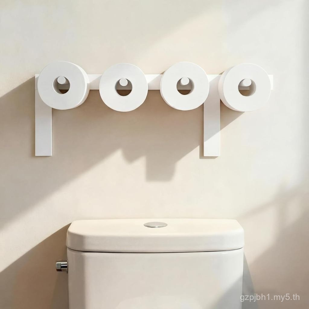 21  Poop ไม้ผู้ถือกระดาษชําระตลก Poop ห้องน้ําม้วนขาตั้งชั้นวางของน่ารักห้องน้ําประหยัดพื้นที่ Wall 
