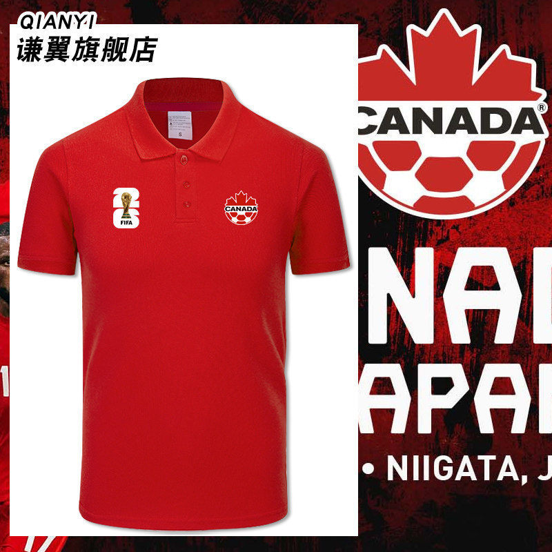 【polo】 เสื้อโปโล FIFA 2026 UEFA Champions World Cup Canada Usa Mexico Unisex Men's Polo shirt ผ้าCot