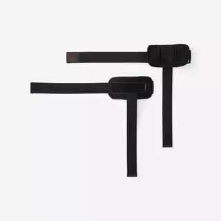 Decathlon Weight Training Lifting Strap With Wrist Support สายรัดข้อมือยกน้ำหนัก พร้อมส่วนพยุงข้อมือ - Black