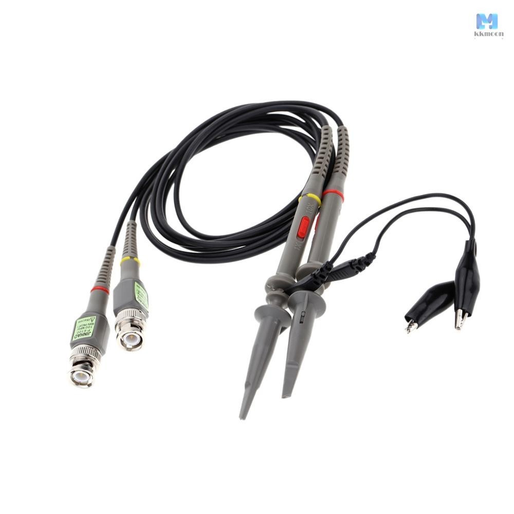 【Premium】P6100 2 ชิ้นความแม่นยําสูง Oscilloscope Probe 1X 10X 100MHz คลิปจระเข้ Test Probe