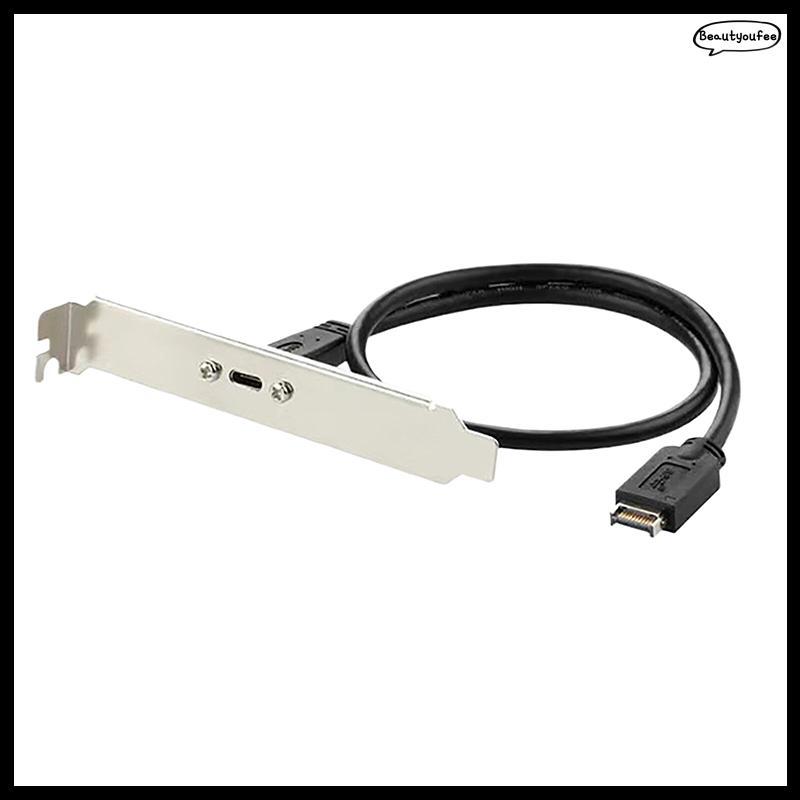 [Beautyoufeel] 50 ซม.USB 3.2 แผงด้านหน้า Header Type-E ถึง USB-C Type C หญิงเชื่อมต่อสายต่อ TYPE-E B