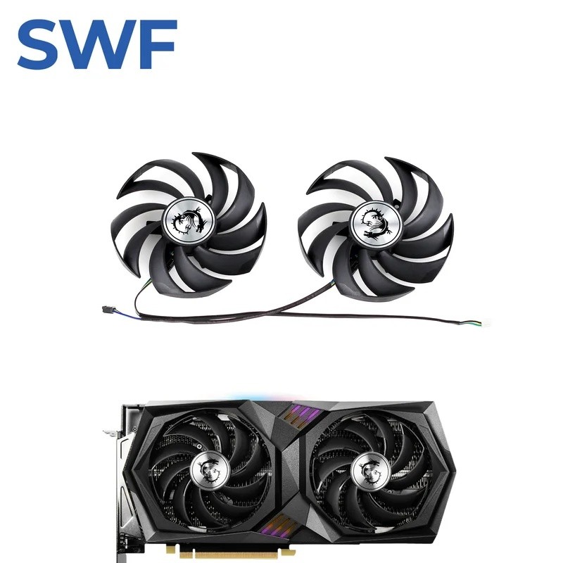 * PLD10010S12HH พัดลมระบายความร้อนสําหรับ MSI RTX 3060 Ti GAMING X RX 6700 6600 XT กราฟิกการ์ดพัดลมค
