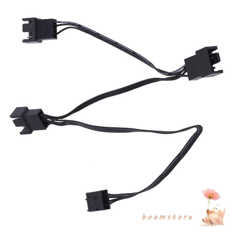 Boom Organizing PC Fan Sleeved 4Pin PWM Fan Splitter Cable สําหรับเพิ่มความเย็น