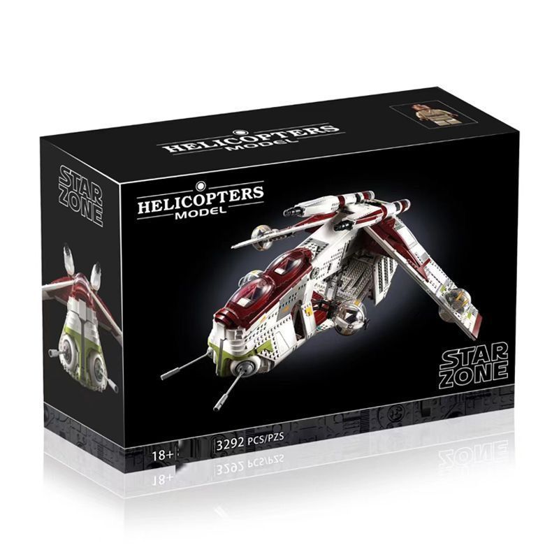 เข้ากันได้กับ Star Wars Series Republic Gunship 75309 การศึกษาประกอบบล็อกตัวต่อของเล่นของขวัญ
