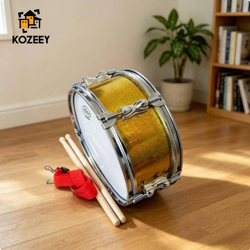 [KOZEEY] กลองบ่วงสําหรับเด็กประกอบด้วยไม้ตีกลองและสายรัด 8 นิ้วของเล่นกลองน้ําหนักเบาสําหรับผู้เริ่มต้น, เด็กเล็ก, สายโรงเรียน, Playroom