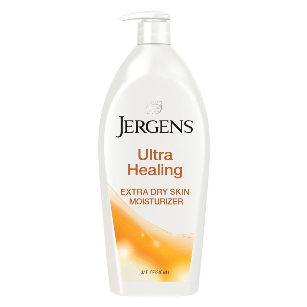 Jergens Ultra Healing Dry Skin Lotion,มอยเจอร์ไรเซอร์สําหรับมือและผิวกาย,ซึมซาบเร็วในผิวแห้งเป็นพิเศ