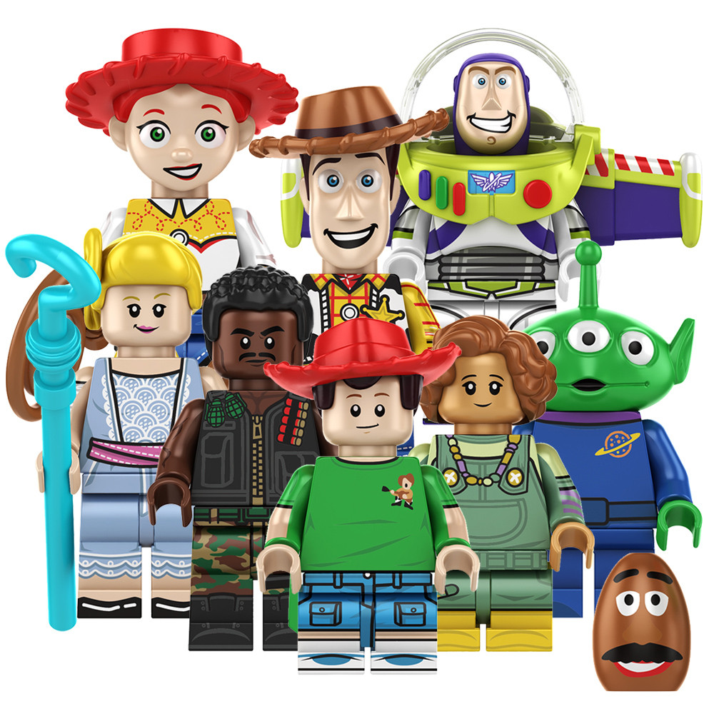Toy Story 5 Bo Peep Alien LGM Mr Potato Head Combat Carl Bonnie Andy Lilypad ตัวเลขบล็อกของเล่น