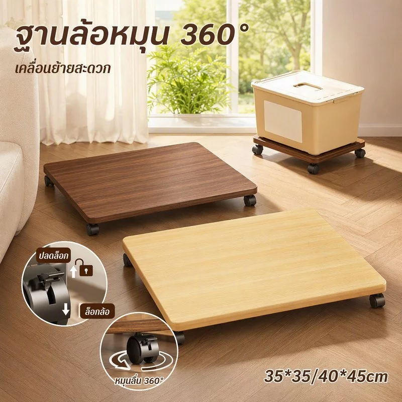 ฐานล้อเลื่อน ล้อหมุน 360 วางได้หลายงาน กระถางต้นไม้ พัดลม ถังแก๊ส เคลื่อนย้ายสะดวก