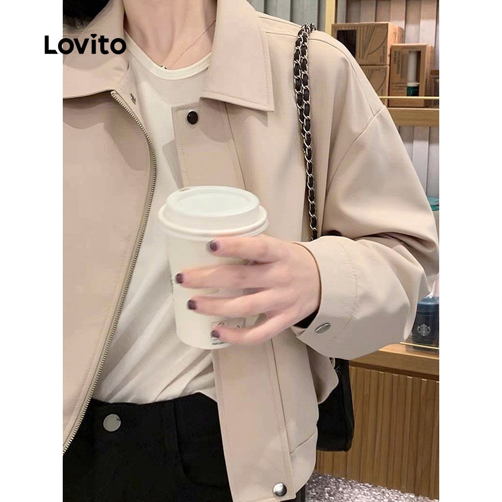 Lovito معطف واقٍ من الرياح مقاوم للماء نسائي كوري — صورة 4