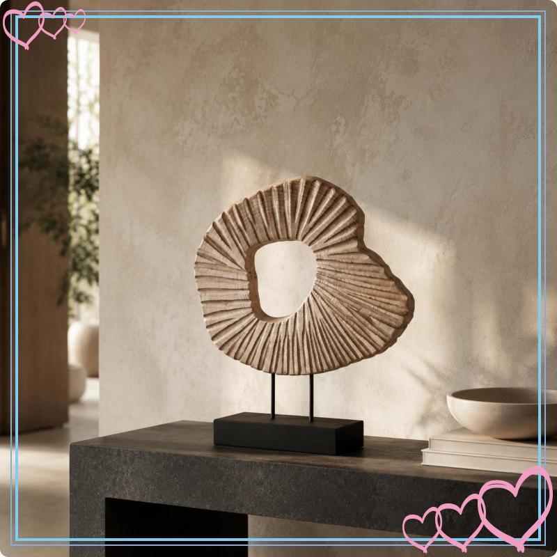 [meteor2] Wabi Sab Sculpture New Chinese Aesthetic Table Ornament for Black Tall