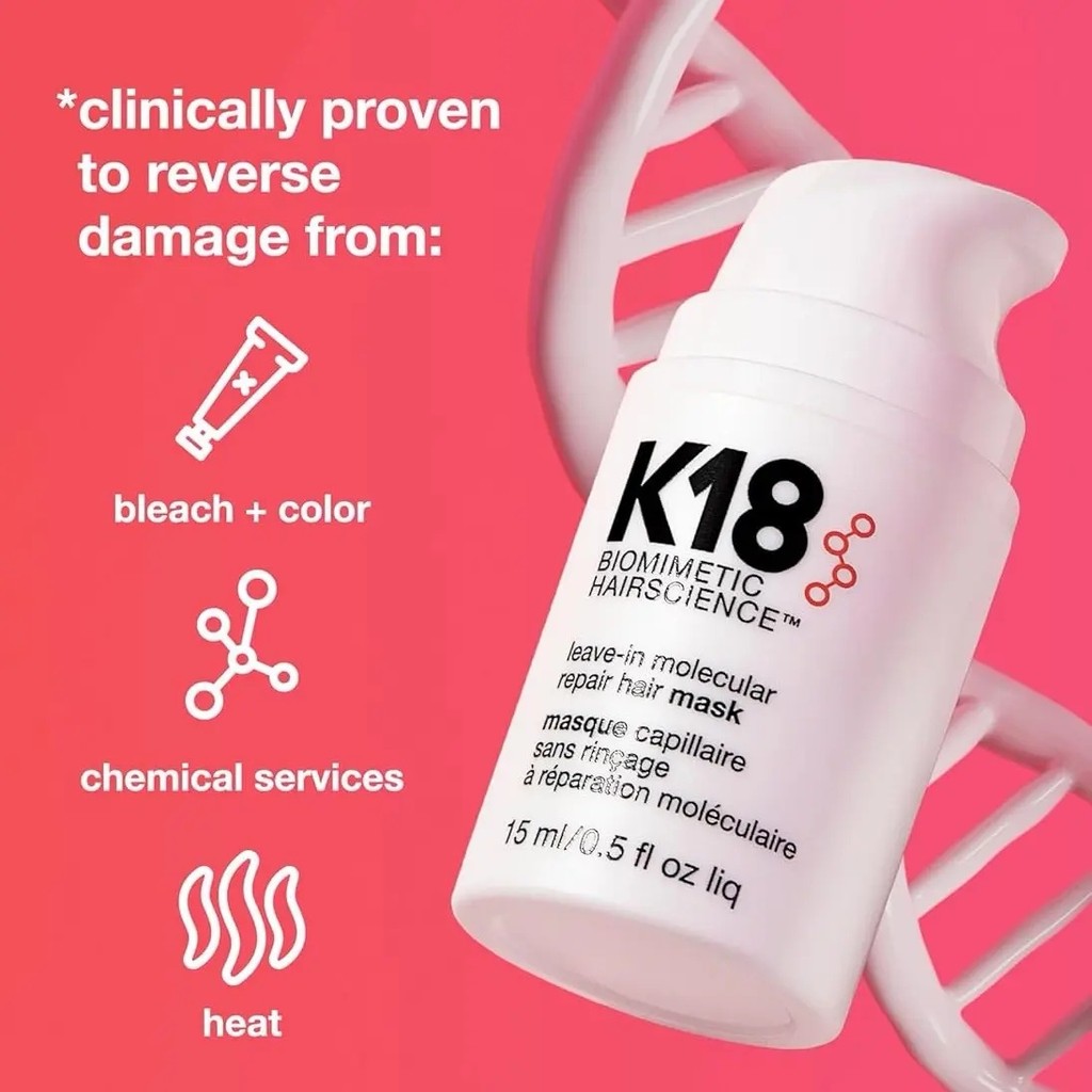 K 18 Bionic Hair Care Science Leave-In Molecular Repair Hair Mask 15ml ผลิตภัณฑ์ดูแลเส้นผม