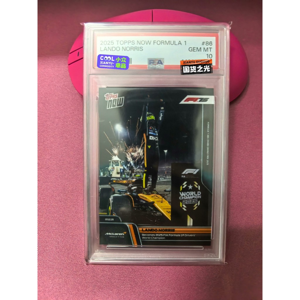 [Sale] 2025 Topps Now Norris 2025 Abu Dhabi World Championship PSA10 Points 25 Abu Dhabi Lando ใช้เก