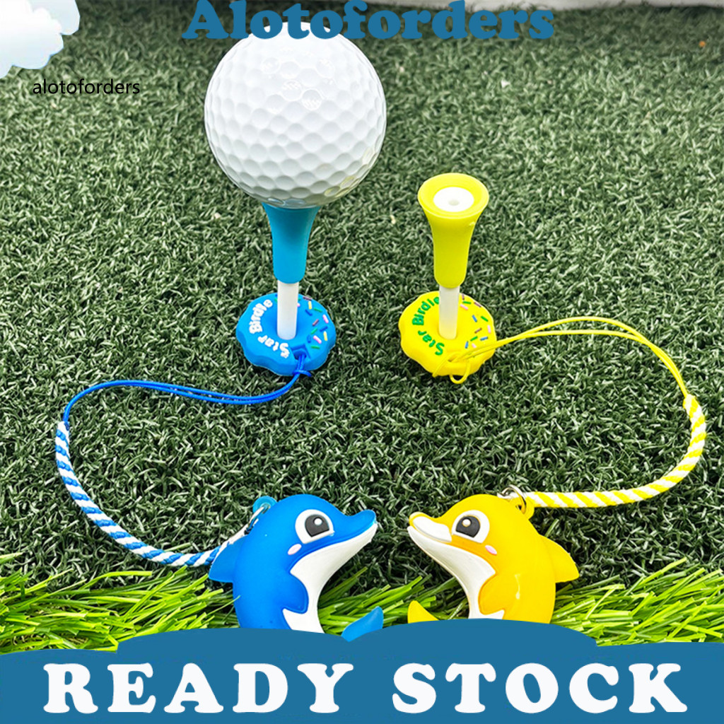 <Alotoforders> Golf Tee Holder Golf Tee Hanger Big Head Golf Anti-lost Hanger Set with Cartoon Dolph