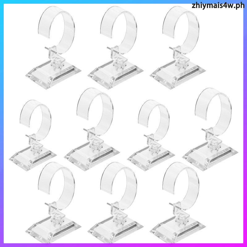 10 ชิ้นโปร่งใส ABS นาฬิกาขาตั้งจอแสดงผลสําหรับผู้ชายและผู้หญิงเครื่องประดับผู้ถือ zhiymais4w