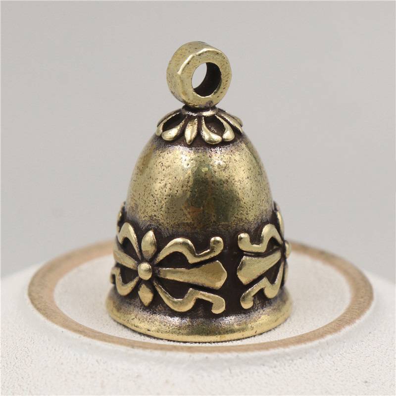 Bell จี้ Jingle Bell ทองเหลือง Vintage พวงกุญแจสําหรับตกแต่งของขวัญแขวนเครื่องประดับ