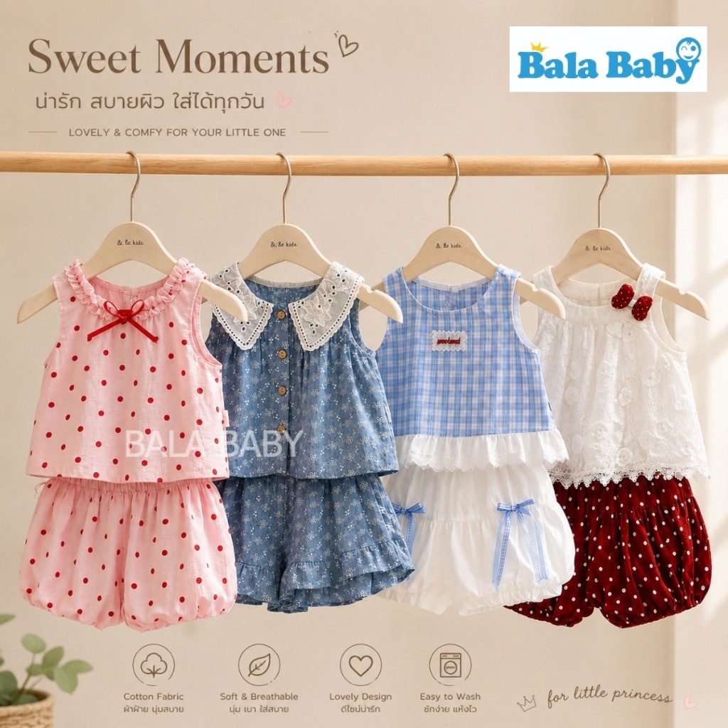 ชุดลำลองเด็กผู้หญิง ชุดเซ็ตเด็กสไตล์เกาหลี เซ็ต2ชิ้น Size80-120cm DXT252