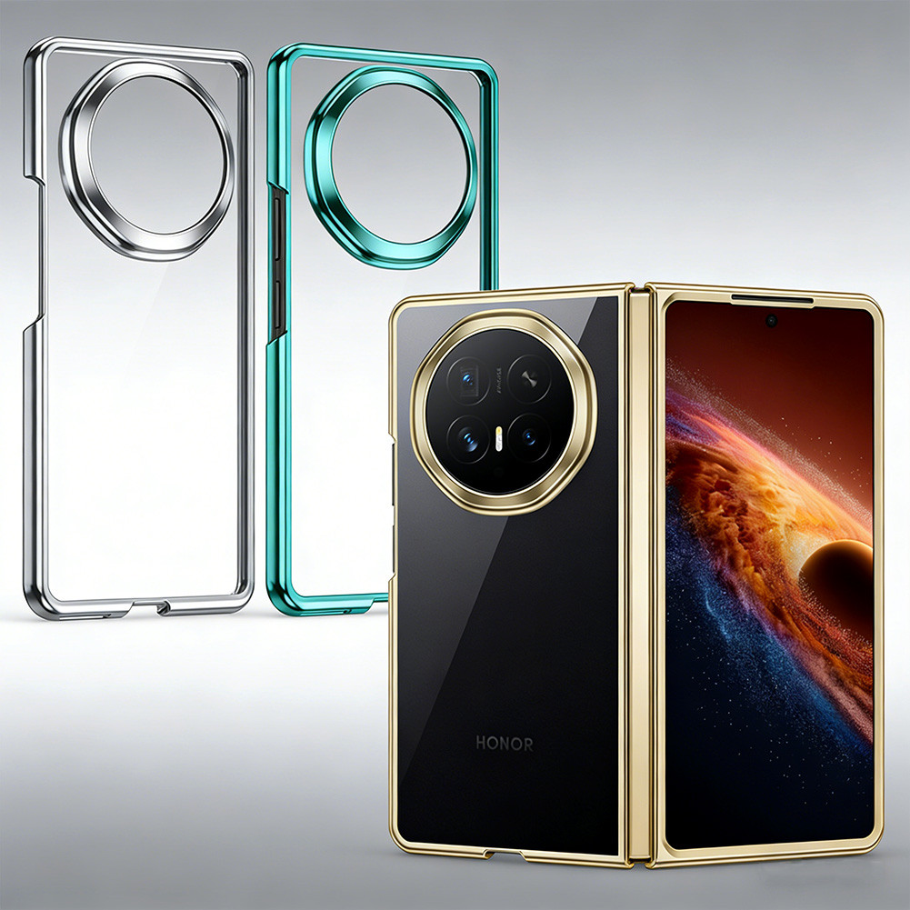 สําหรับHUAWEI Mate X7 X6 X5 Slimโปร่งใสElectroplatedสําหรับHonor Magic V6 Magic V5 V3 V2 VS 3 Slim U