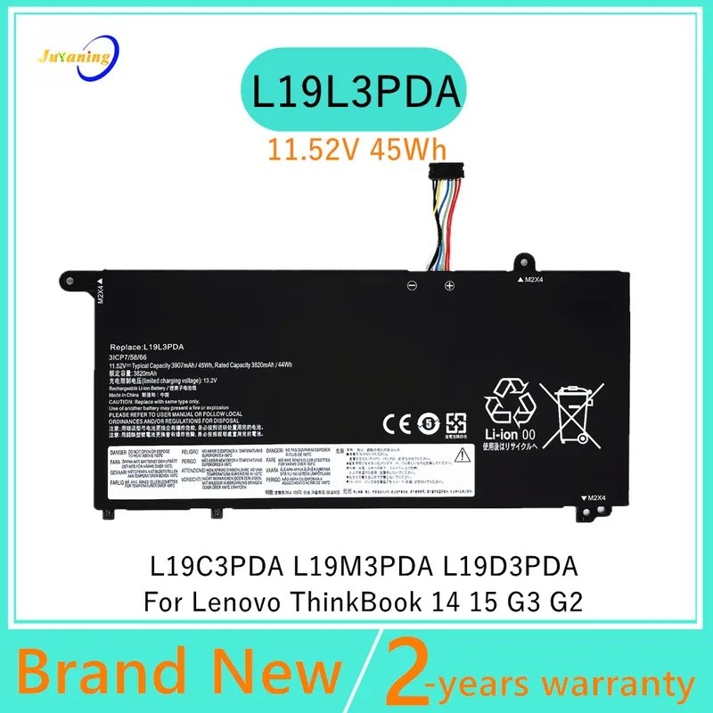 L19L3PDA แบตเตอรี่แล็ปท็อปสําหรับ Lenovo Thinkbook 14 15 G2 Itl Are G3 Acl Itl L19C3PDA L19M3PDA L19