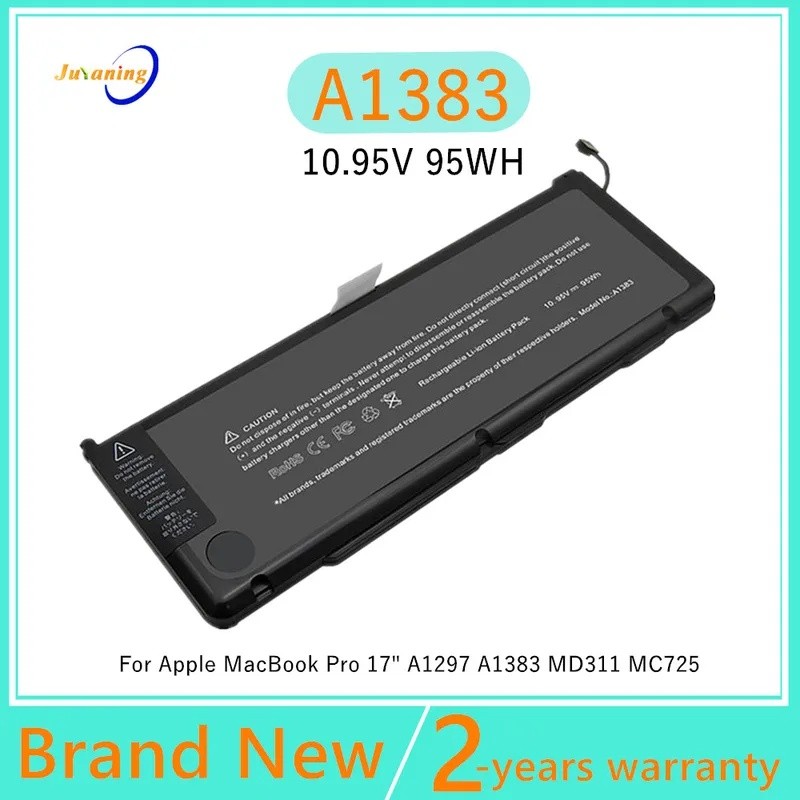 ขายส่งแบตเตอรี่แล็ปท็อปใหม่สําหรับ Apple MacBook Pro 17 "A1297 A1383 MD311 MC725 95WH 10.95V