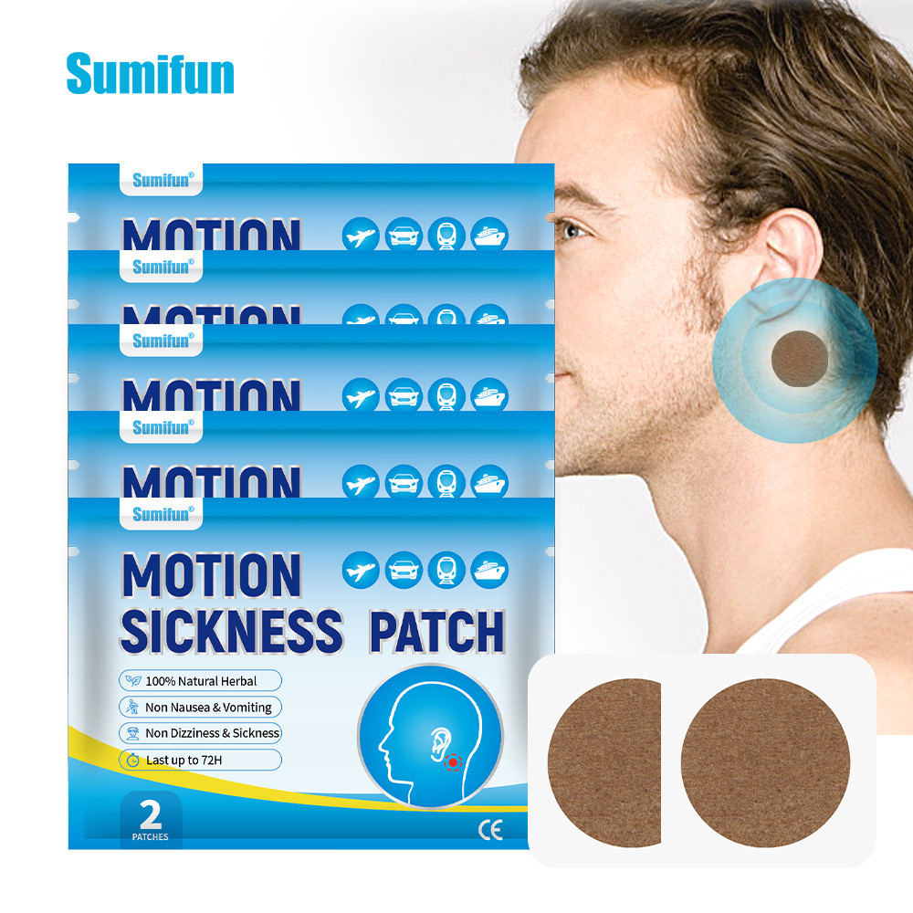 Sumifun สติกเกอร์เคียวแบบพกพาหลังหูสติกเกอร์ปุ่มท้อง Acupoint สติกเกอร์ Anti-Sckle Sickle Sickle Sic