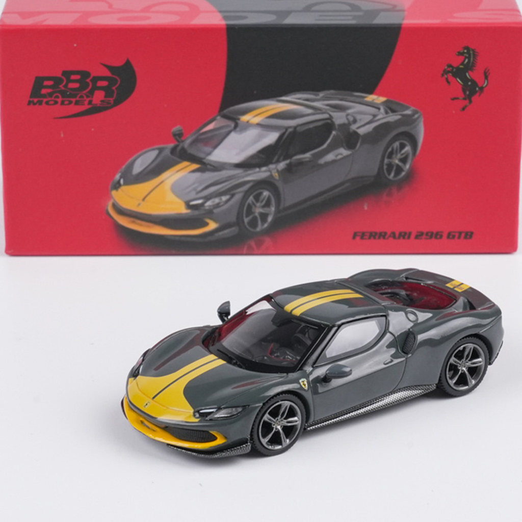 [โมเดลรถ] BBR 1: 64 Ferrari Ferrari Ferrari 296 GTB Track Versionจําลองคอลเลกชันโมเดลรถโลหะผสม