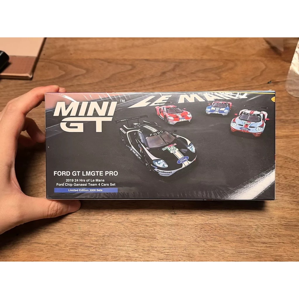 [สต๊อกพร้อมกําพร้า] MINIGT 1/64 Ford GT LMGTE Pro 2019 Leman Four Car Cover Limited 3,000 ชุดกล่องต้
