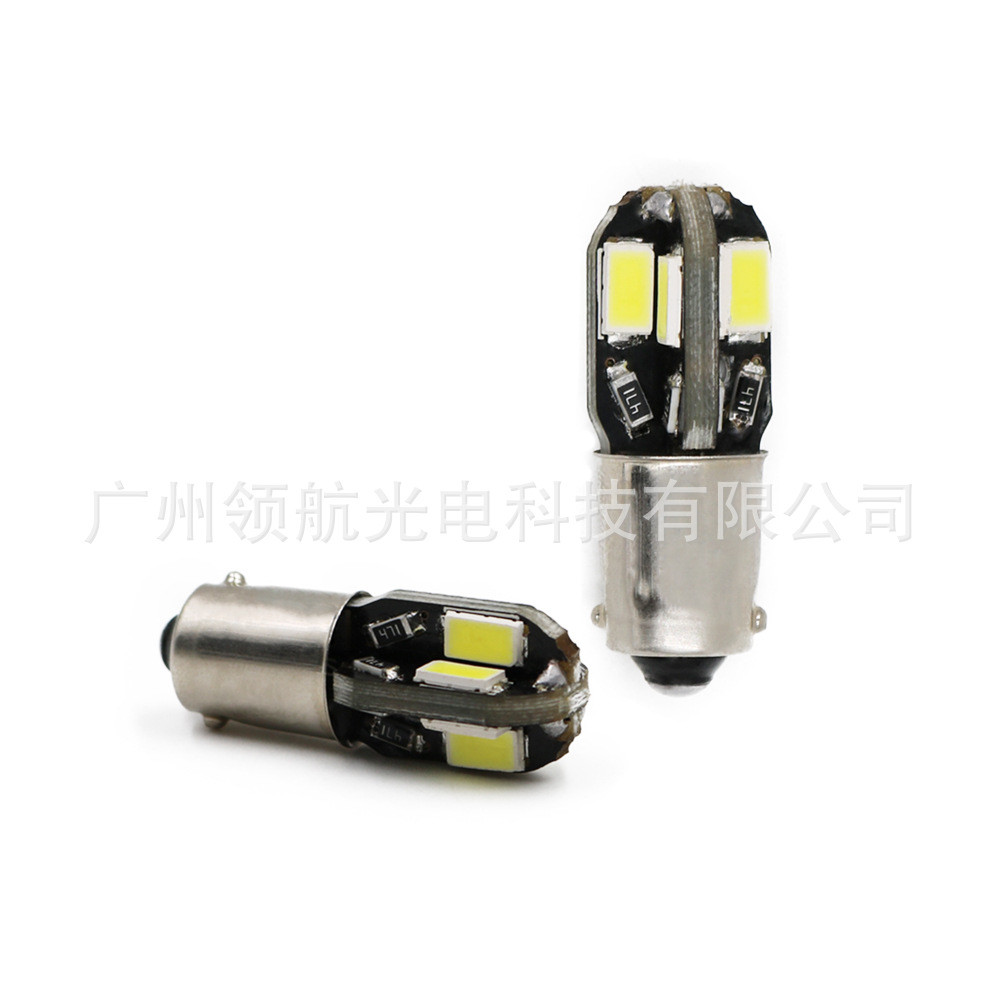 รถ LED ไฟแสดงสถานะกว้าง T4W BA9S 6 ไฟ 5630 5730 ไฮไลท์ถอดรหัส CANBUS ไฟป้ายทะเบียน