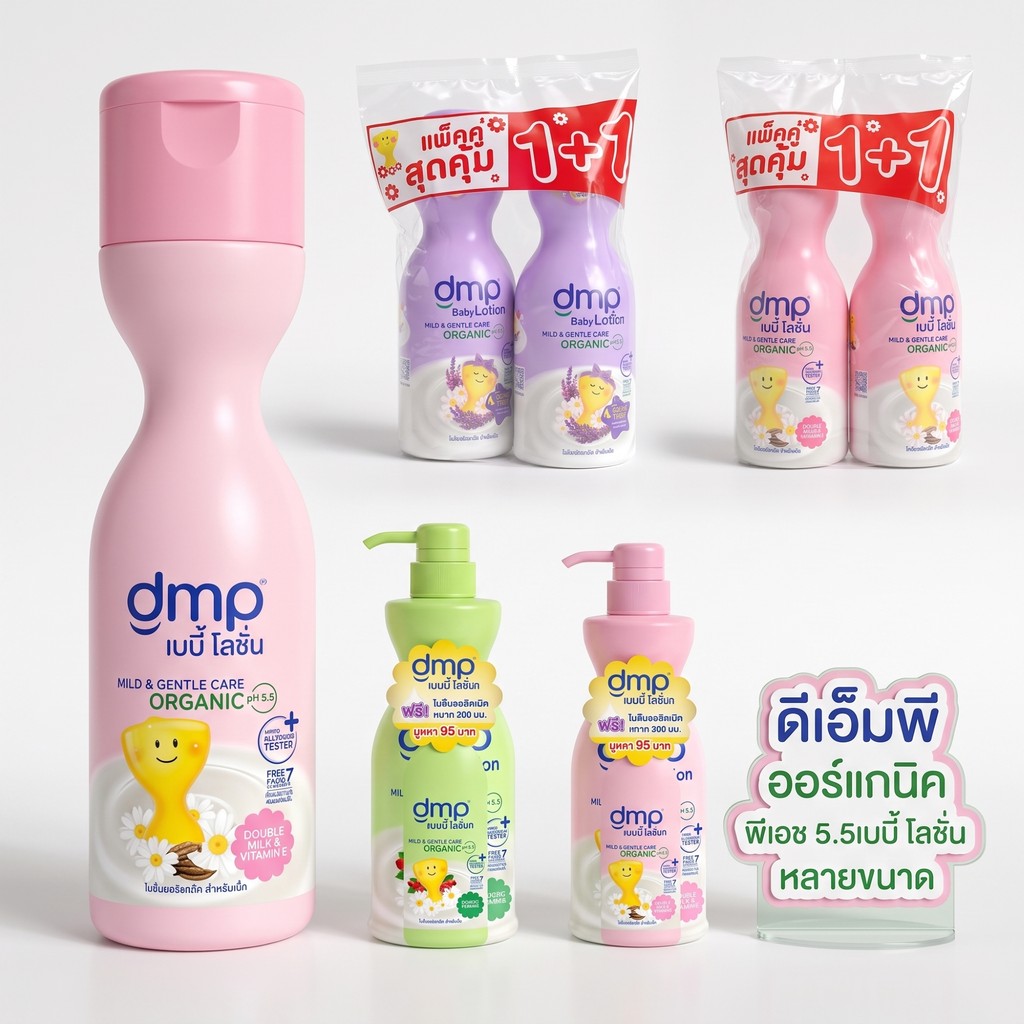 DMP ดีเอ็มพี ออร์แกนิค พีเอช 5.5เบบี้ โลชั่น หลายขนาด #โลชั่นสำหรับเด็ก หลายรุ่นหลายขนาด