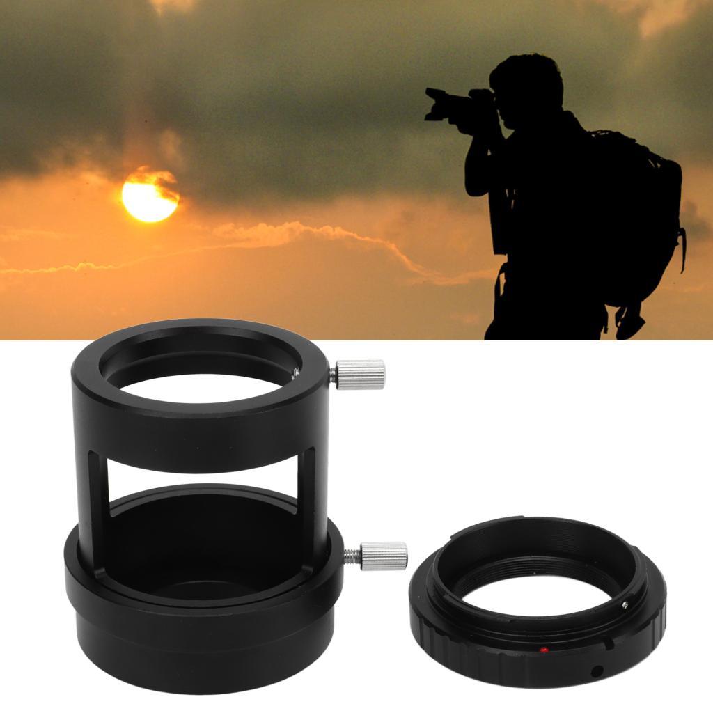 T Mount Spotting Scope กล้องอะแดปเตอร์หลอดอลูมิเนียมอัลลอยด์พร้อมแหวน T2