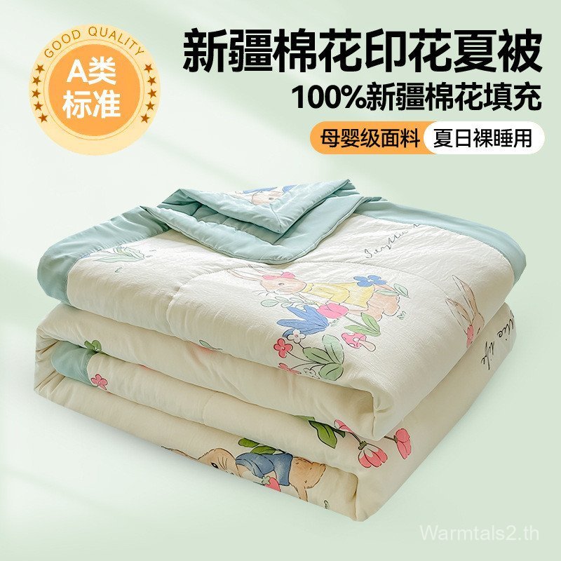 Class A Mother Baby Grade Soft Waxy Cloud Quilt ผ้านวมเครื่องปรับอากาศเดี่ยวคู่ Xinjiang Cotton Cool
